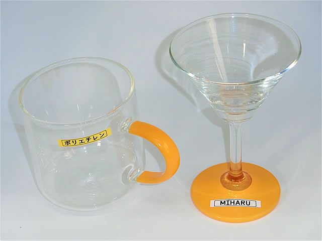 ワイングラスに樹脂コーティング