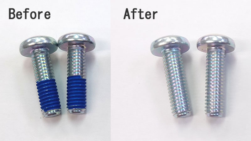 プレコートはがし前後